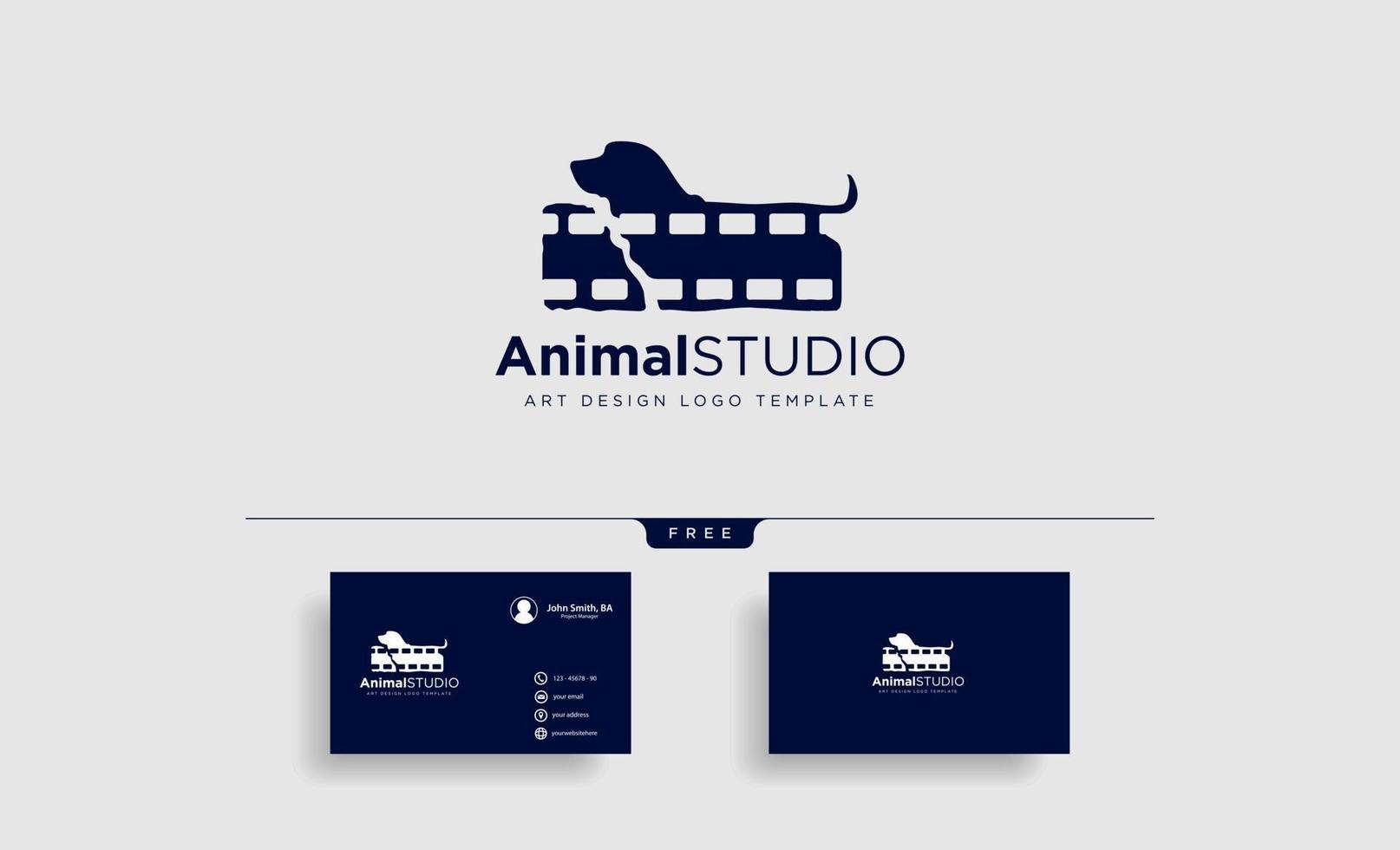 animal film studio logo template vector icon element vector