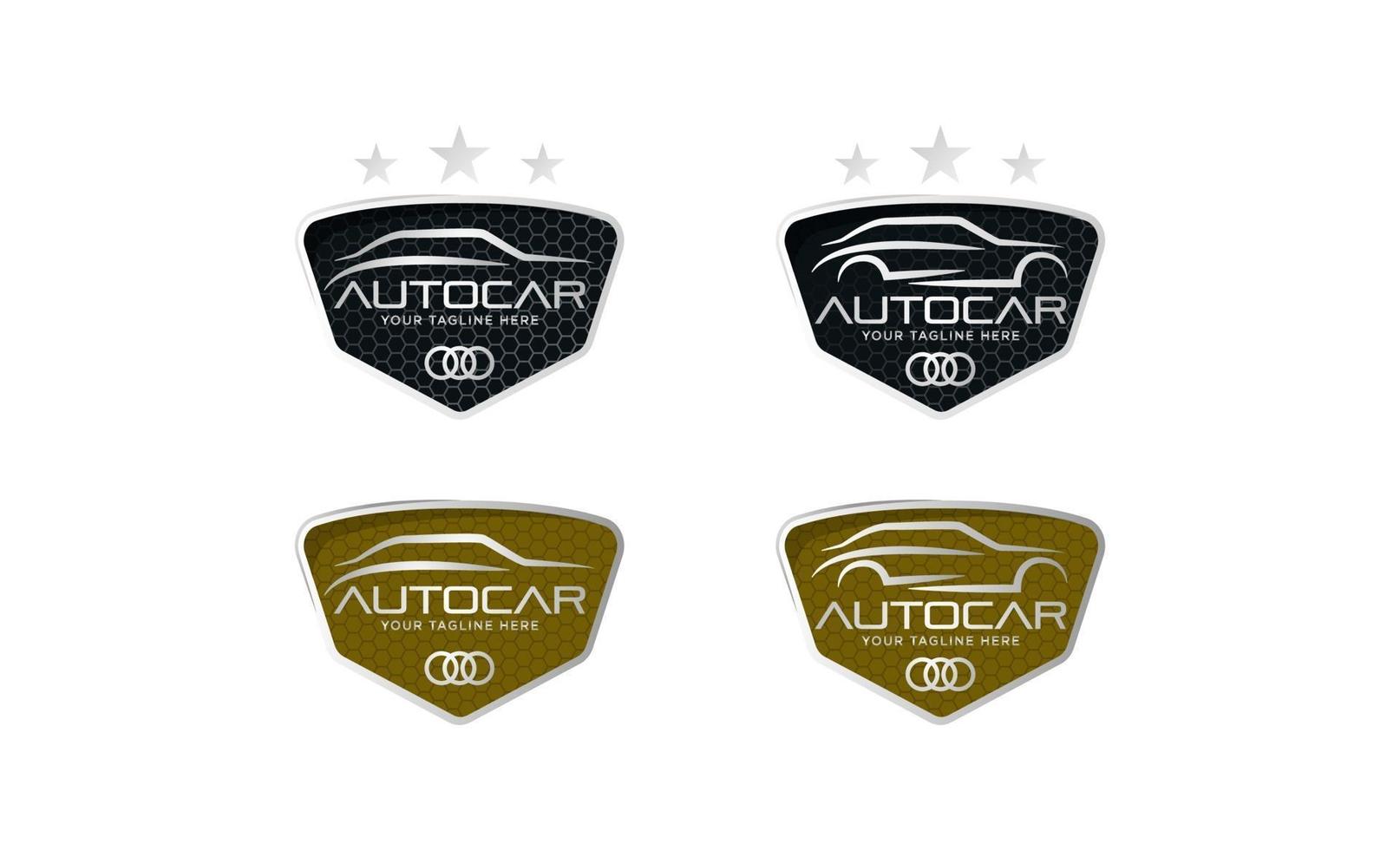 Car automotive logo set in simple line graphic design template vector Vector