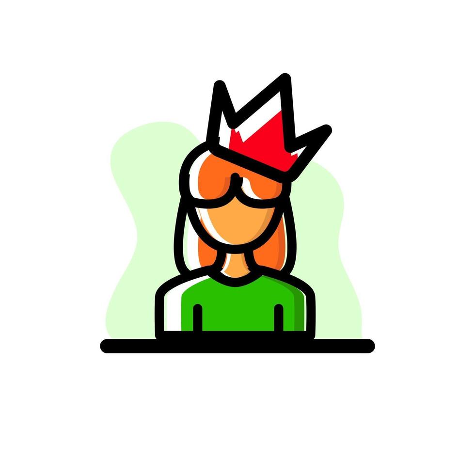 Mom Crown Vector Icon Conceptual Design