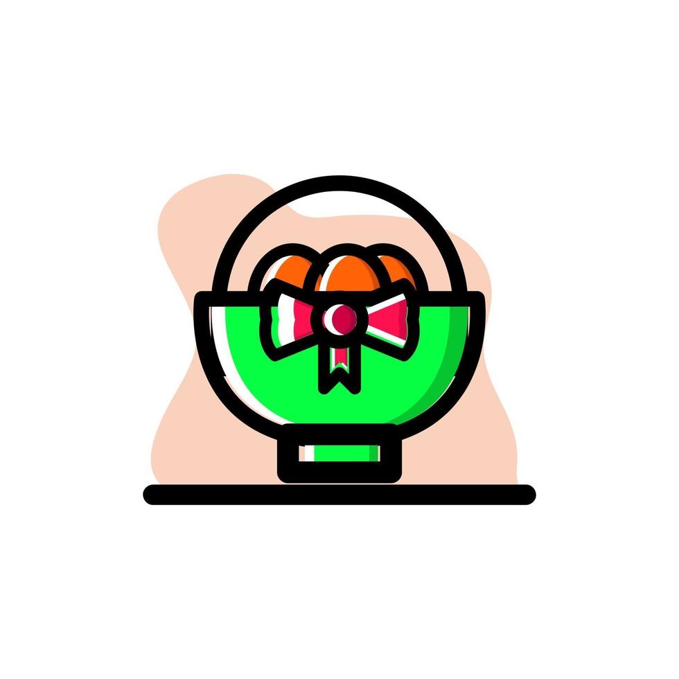 Cuenco de huevos icono de diseño de ilustración vectorial conceptual vector