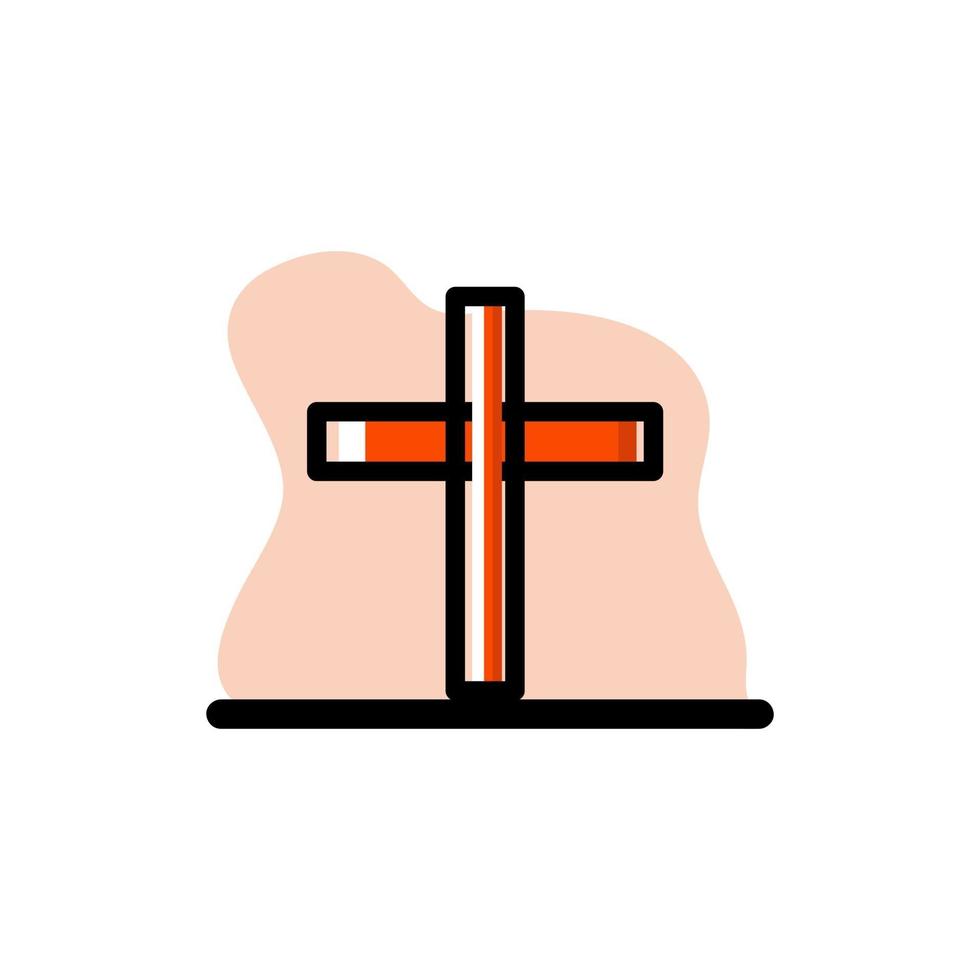 icono de diseño de ilustración de vector de cruz conceptual