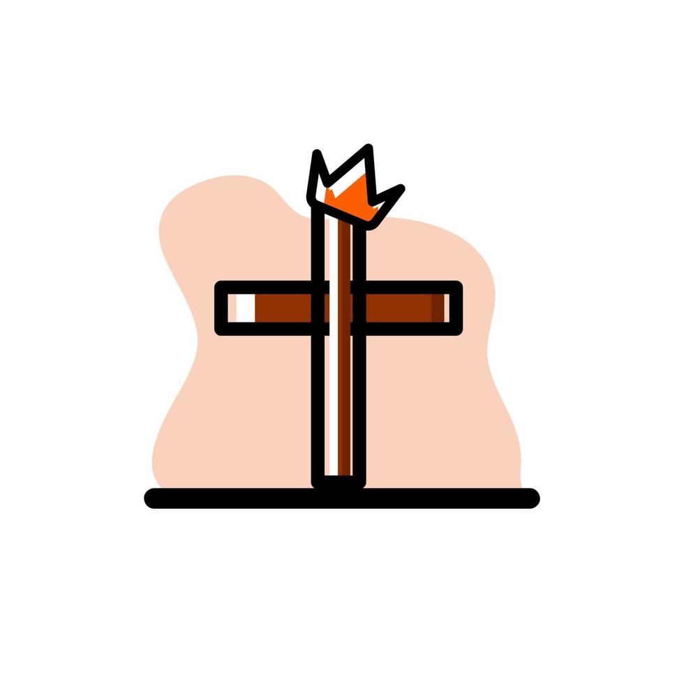 Cross Crown Conceptual Icon Vector Design Illustration