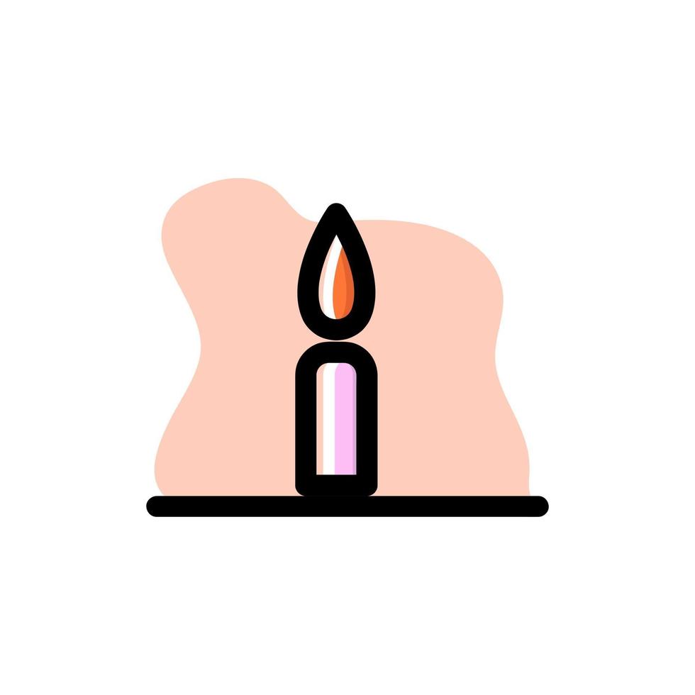 Candle Conceptual Vector Illustration Icon Design