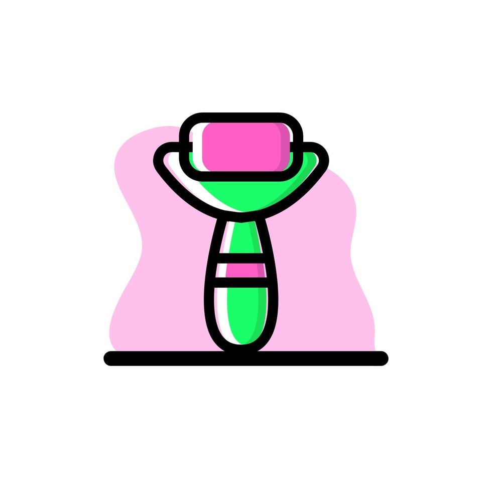 Face Roller Conceptual Vector Icon Illustration Design