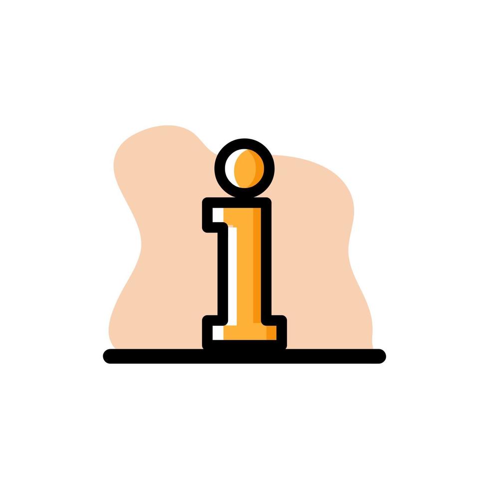 Letter Lowercase I Conceptual Vector Illustration Design