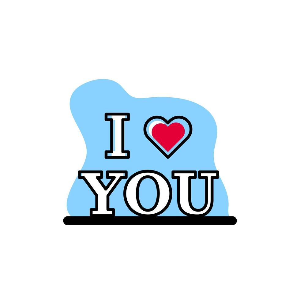 I Love You Vector Icon Conceptual Design Illustration
