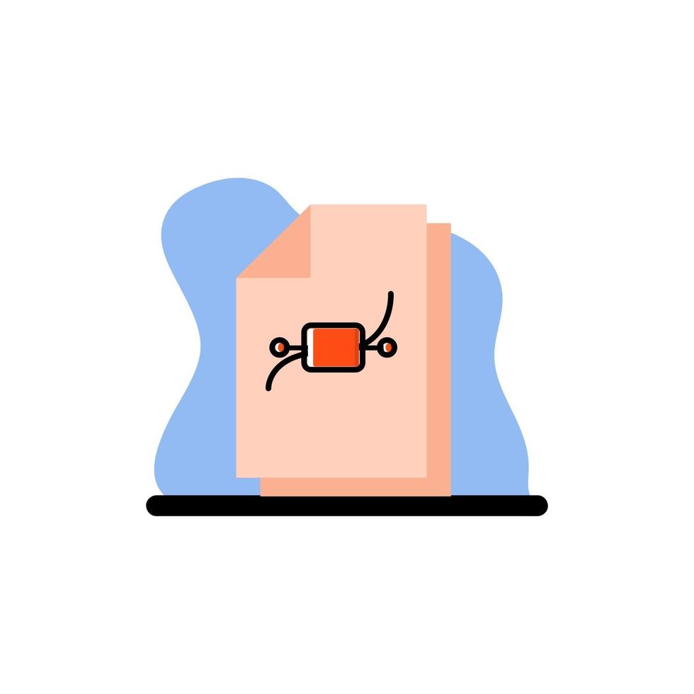 Curvature Files Conceptual Vector Illustration Design Icon