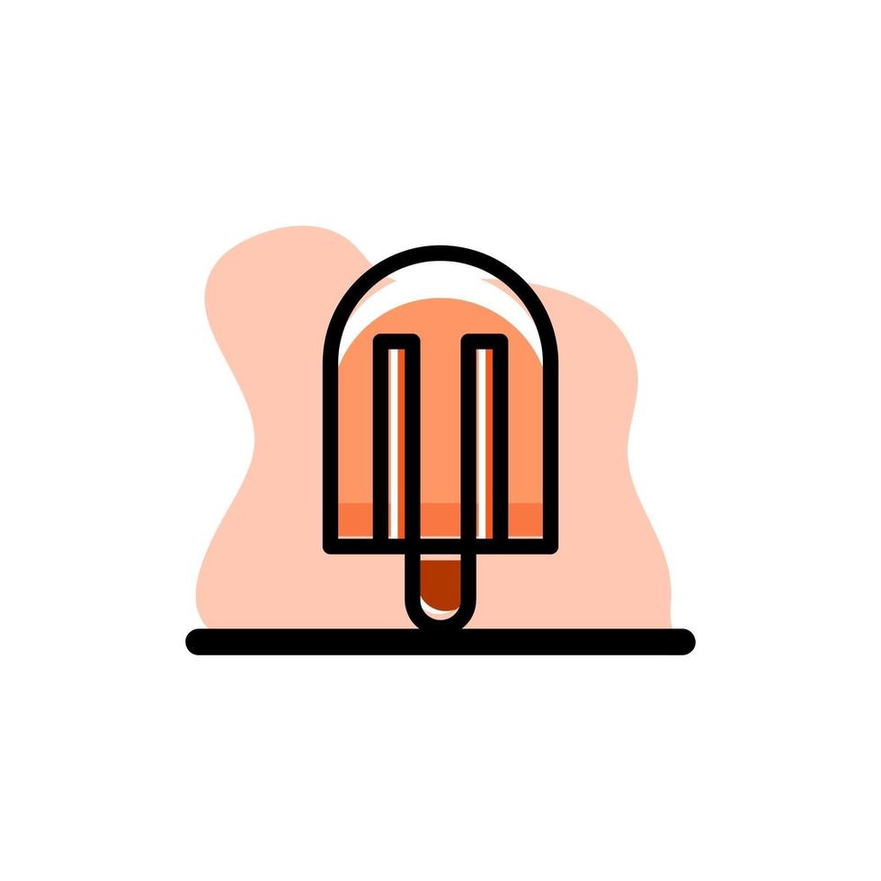 Outlined Popsicle Icon Concept Illustration Vector Design