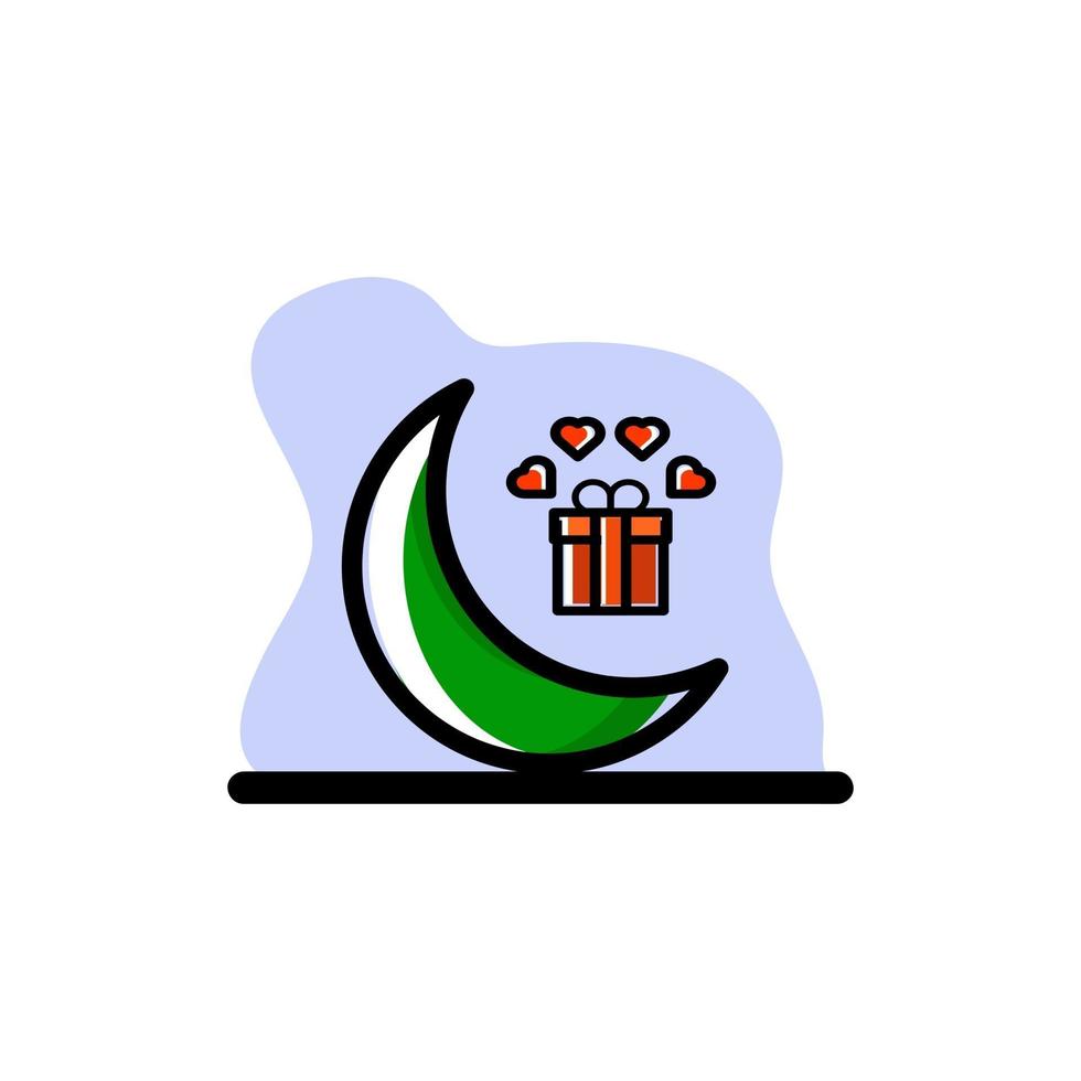 Ramadán regalo ilustración vectorial diseño conceptual icono vector