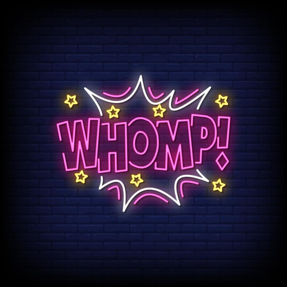 whomp Neon Signs Style Text Vector