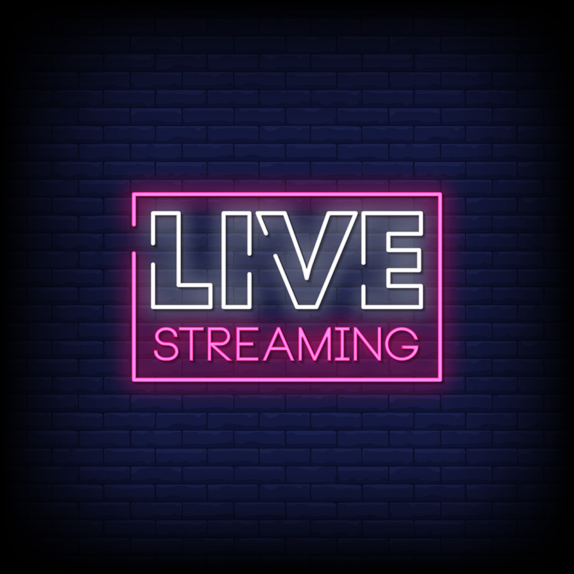 Live Streaming Neon Signs Style Text Vector 2413988 Vector Art at Vecteezy