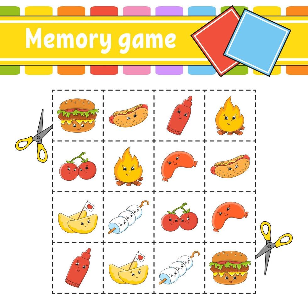 Memory game for kids 2414199 Vector Art at Vecteezy