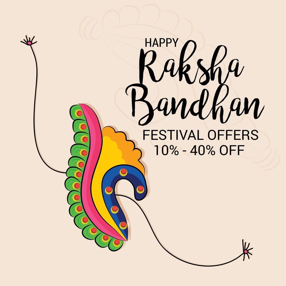 Vector illustration of a Background for Happy Raksha Bandhan Indian festival of sisters and brothers