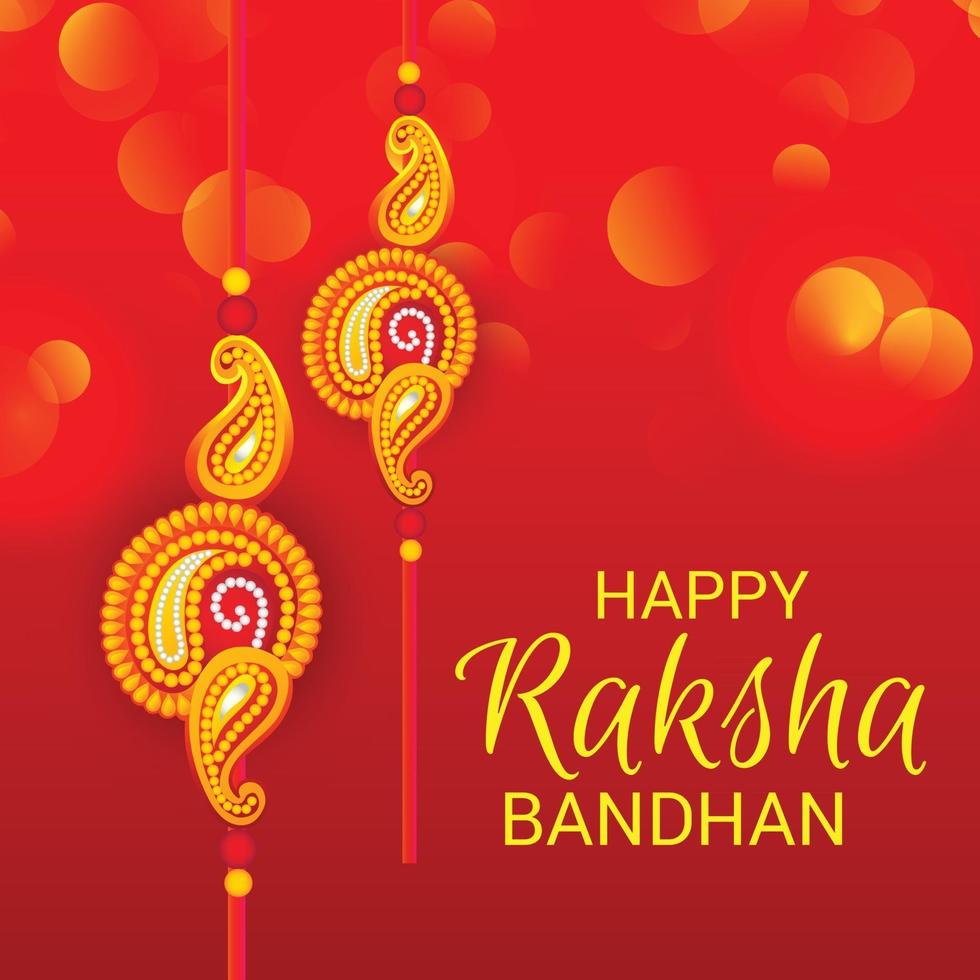 Vector illustration of a Background for Happy Raksha Bandhan Indian festival of sisters and brothers