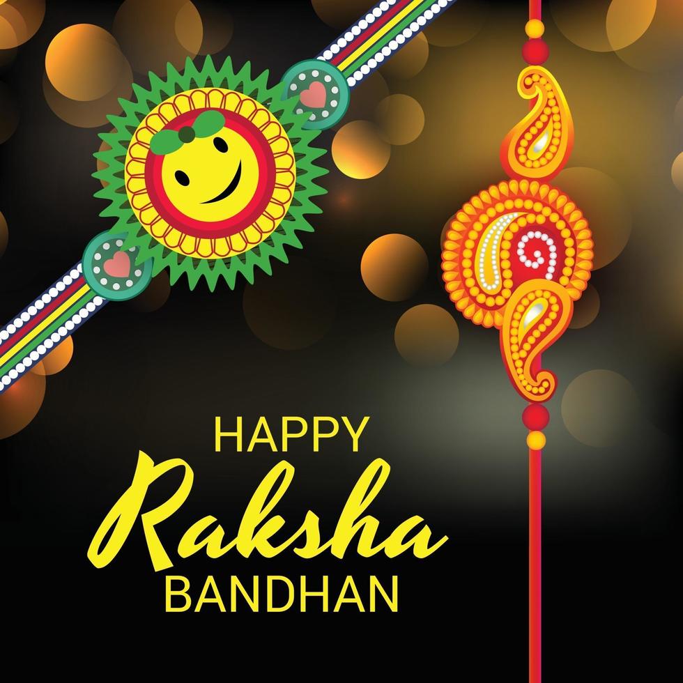 Vector illustration of a Background for Happy Raksha Bandhan Indian festival of sisters and brothers