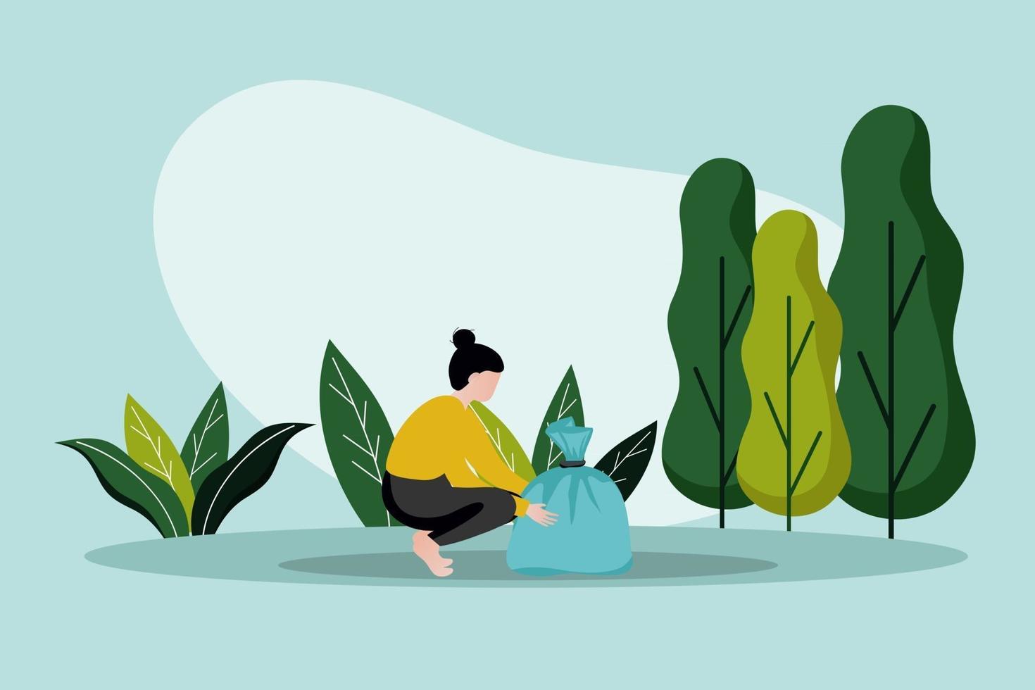 Save earth day flat illustration vector