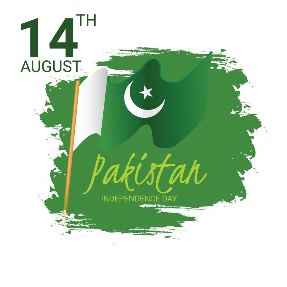 Vector illustration of a Background for Pakistan Independence Day
