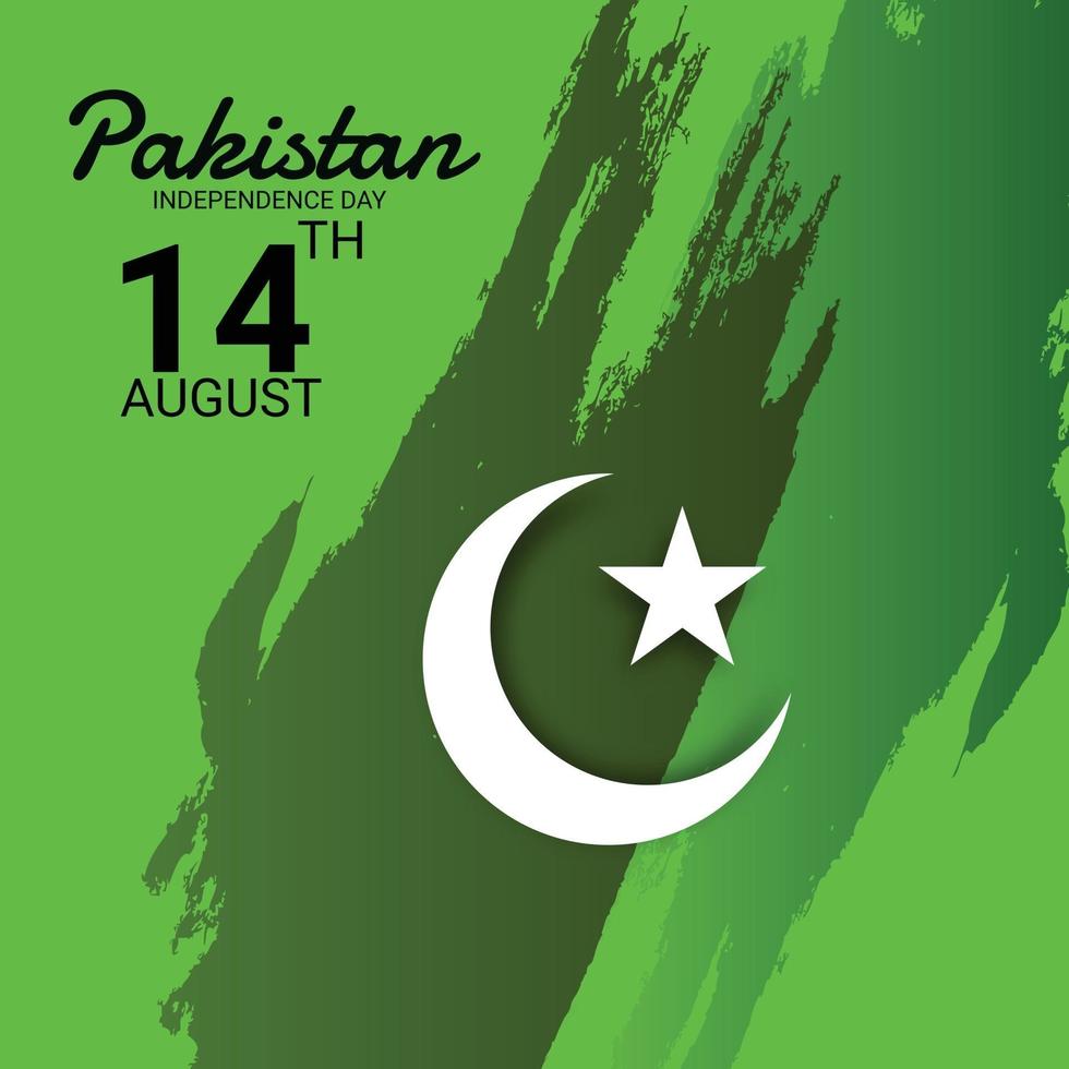 Vector illustration of a Background for Pakistan Independence Day