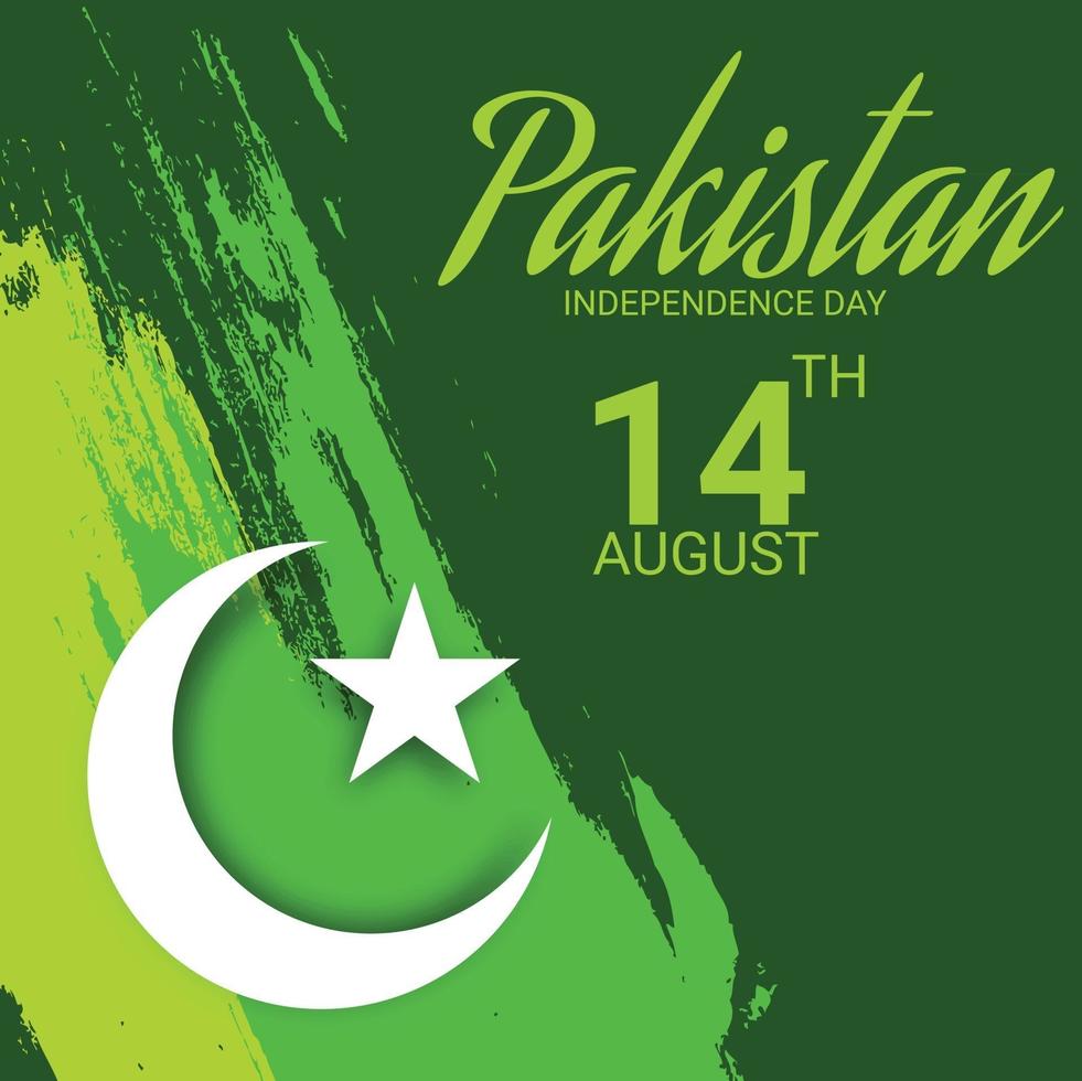 Ilustración vectorial de un fondo para el día de la independencia de Pakistán vector