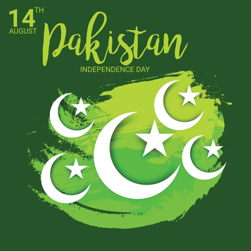 Vector illustration of a Background for Pakistan Independence Day