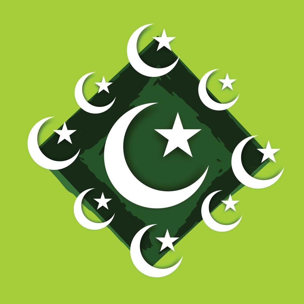 Vector illustration of a Background for Pakistan Independence Day