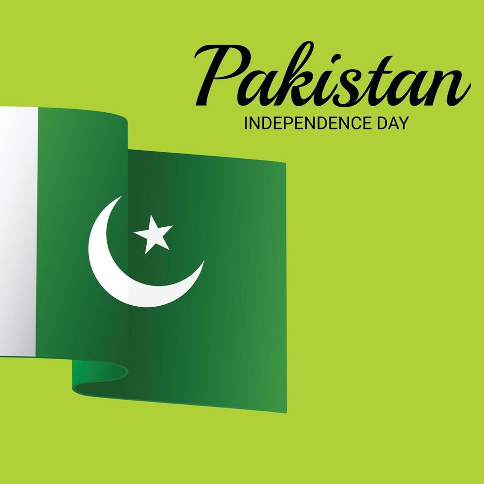 Vector illustration of a Background for Pakistan Independence Day