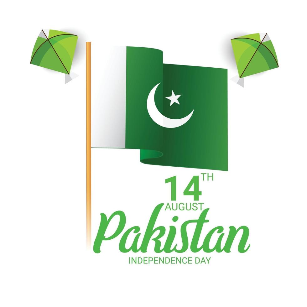 Ilustración vectorial de un fondo para el día de la independencia de Pakistán vector
