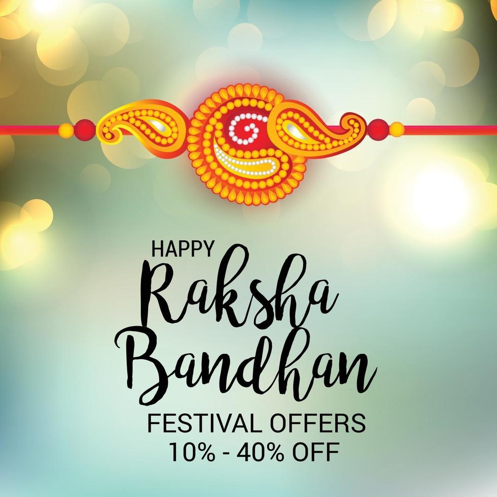 Vector illustration of a Background for Happy Raksha Bandhan Indian festival of sisters and brothers