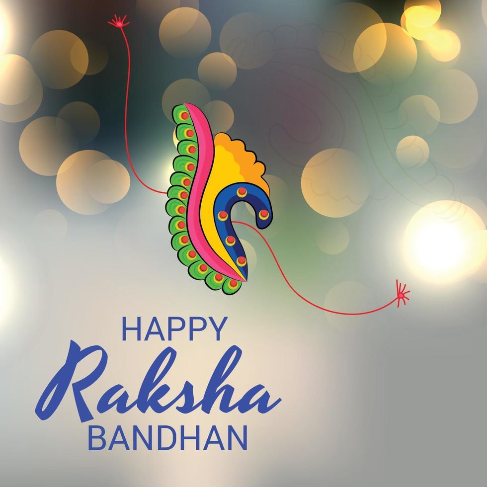 Vector illustration of a Background for Happy Raksha Bandhan Indian festival of sisters and brothers