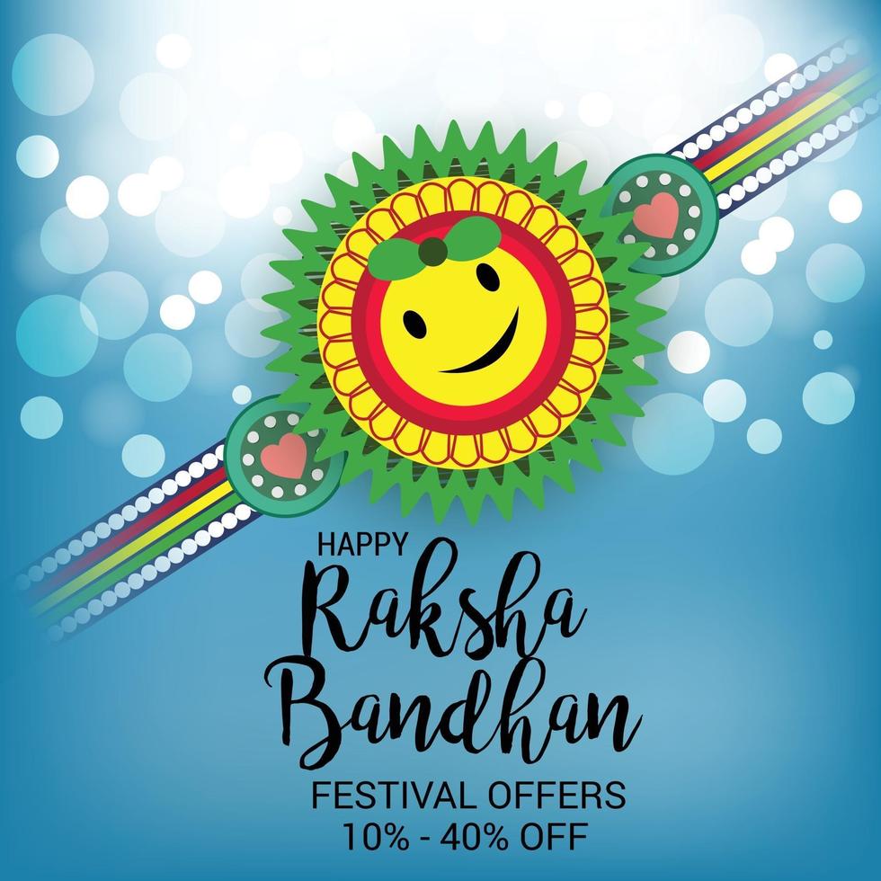 Vector illustration of a Background for Happy Raksha Bandhan Indian festival of sisters and brothers