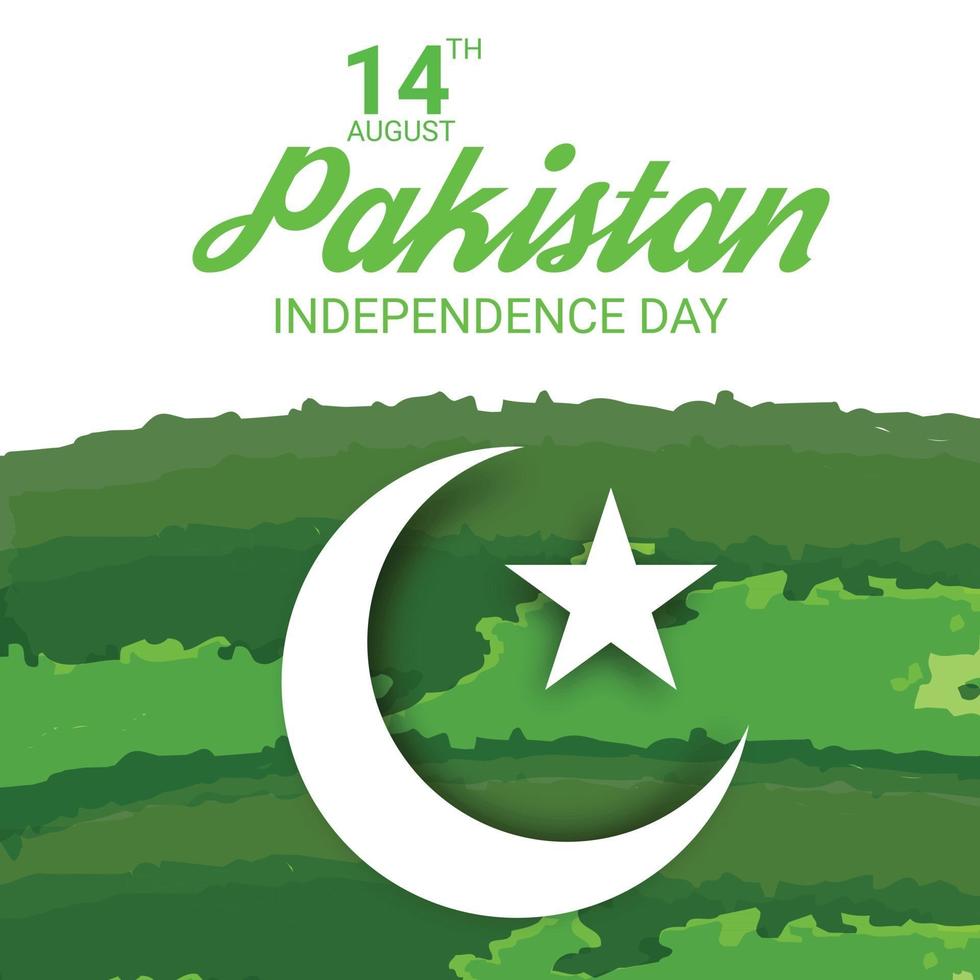 Vector illustration of a Background for Pakistan Independence Day