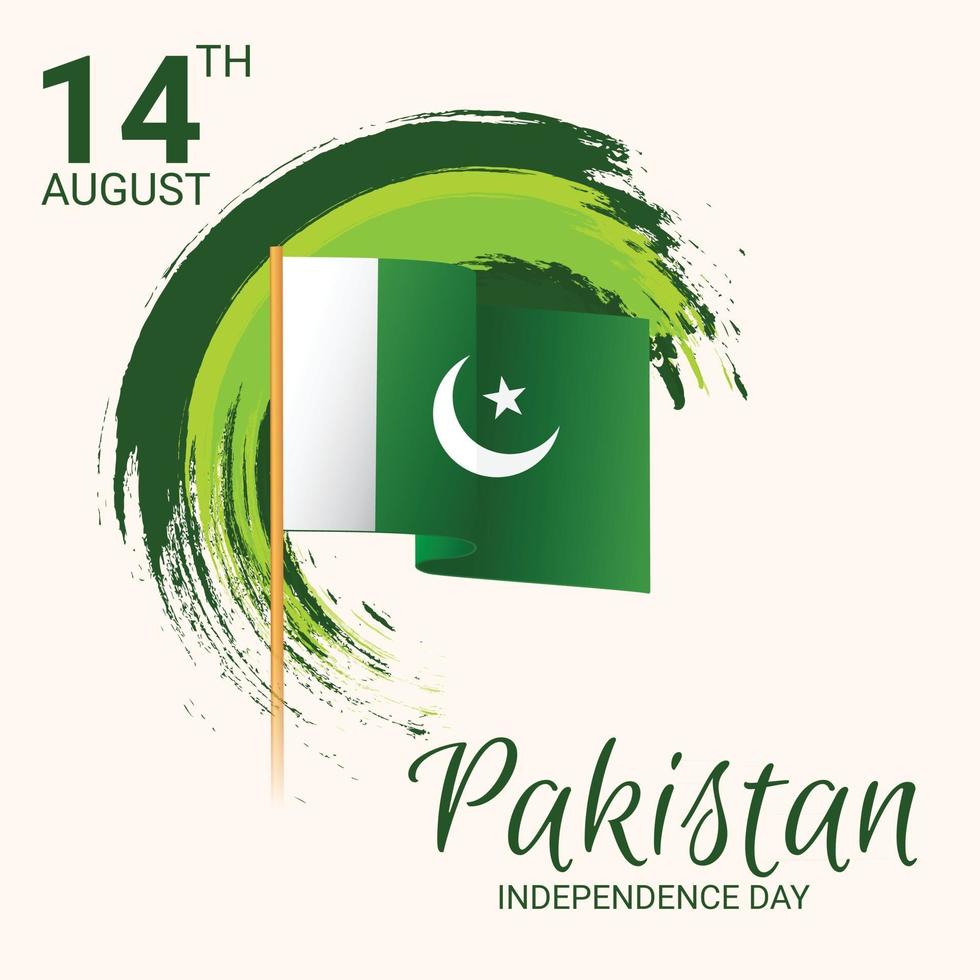 Vector illustration of a Background for Pakistan Independence Day