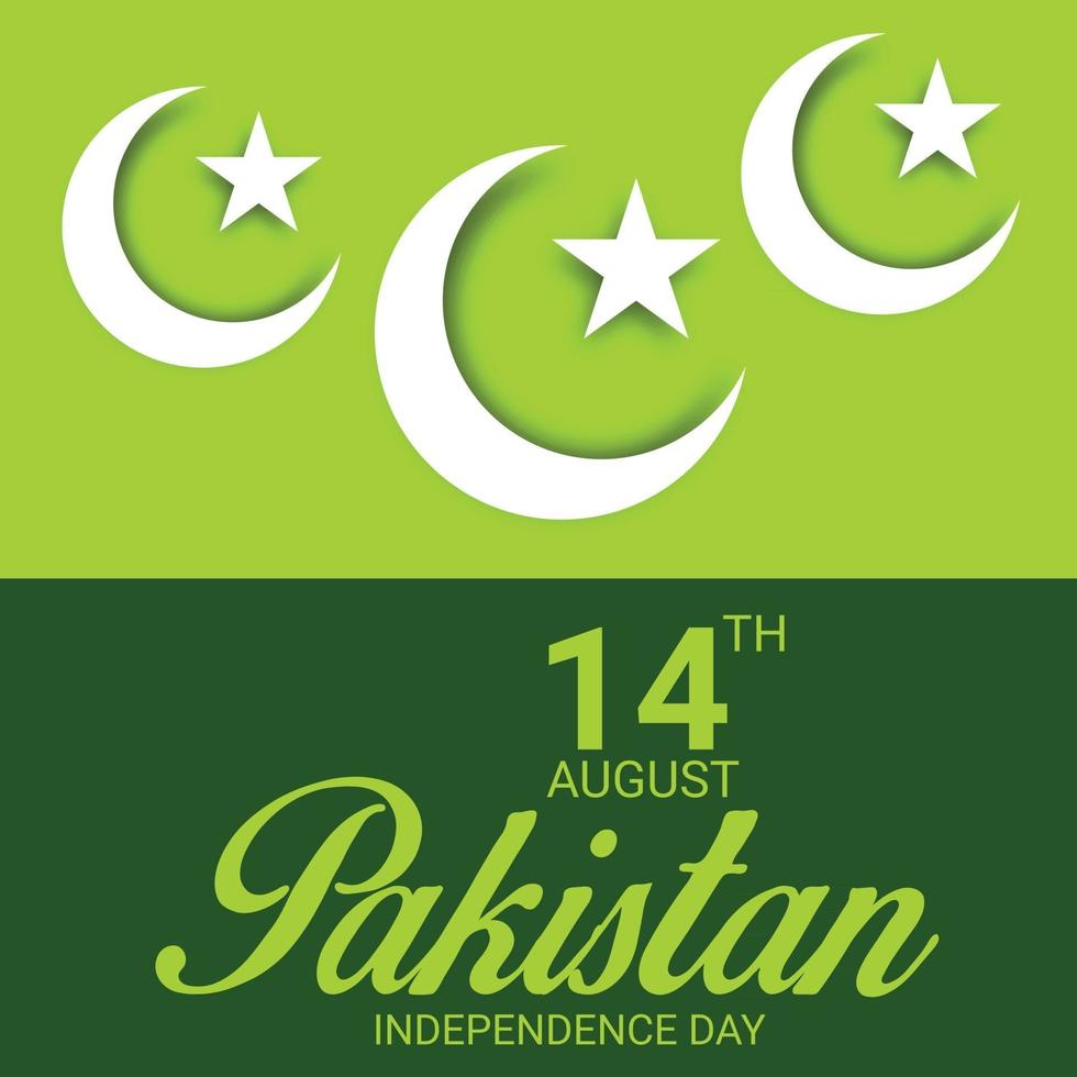 Vector illustration of a Background for Pakistan Independence Day