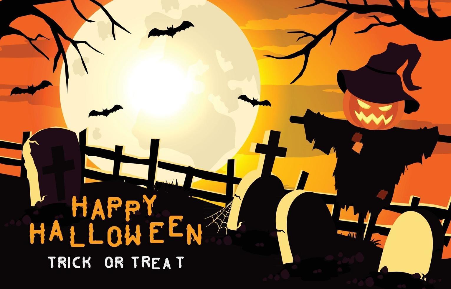 Happy halloween scary background vector