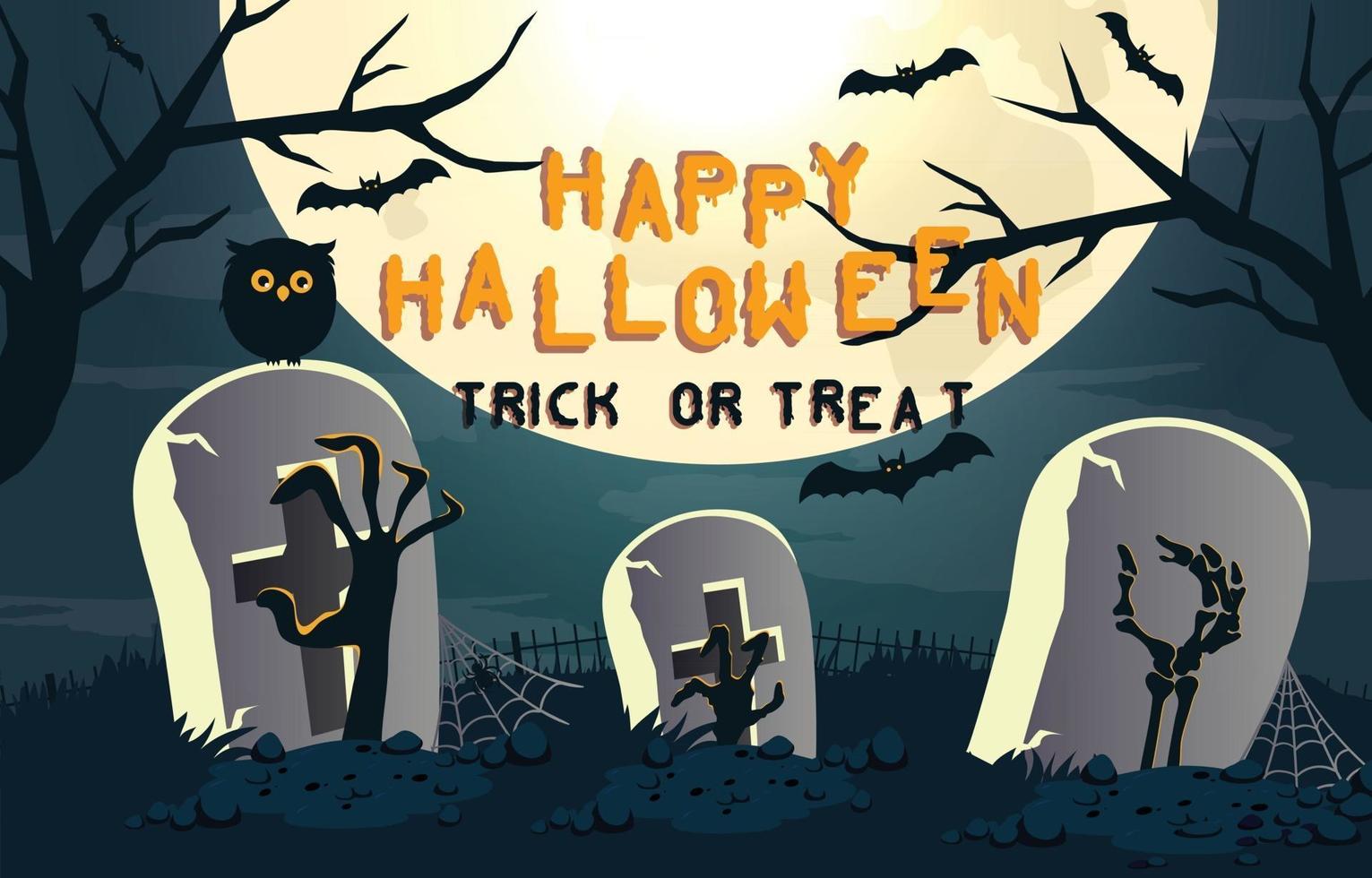 feliz halloween fondo aterrador vector