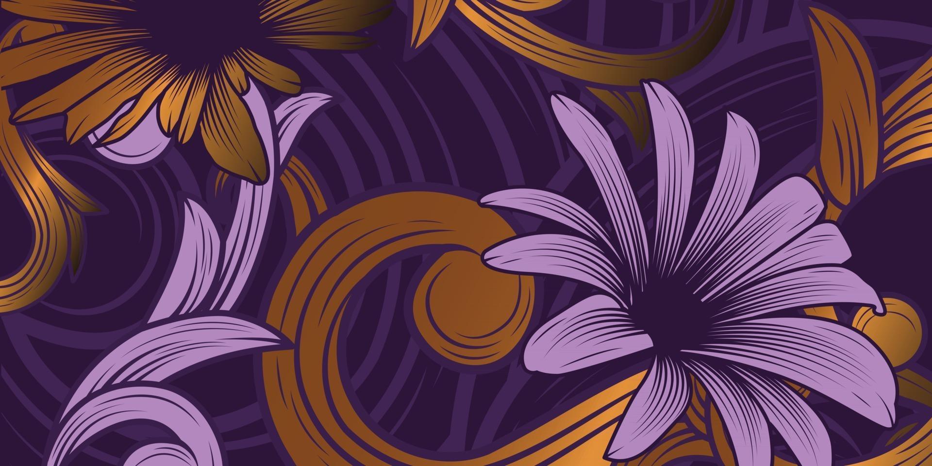 lujoso fondo de adorno floral vector