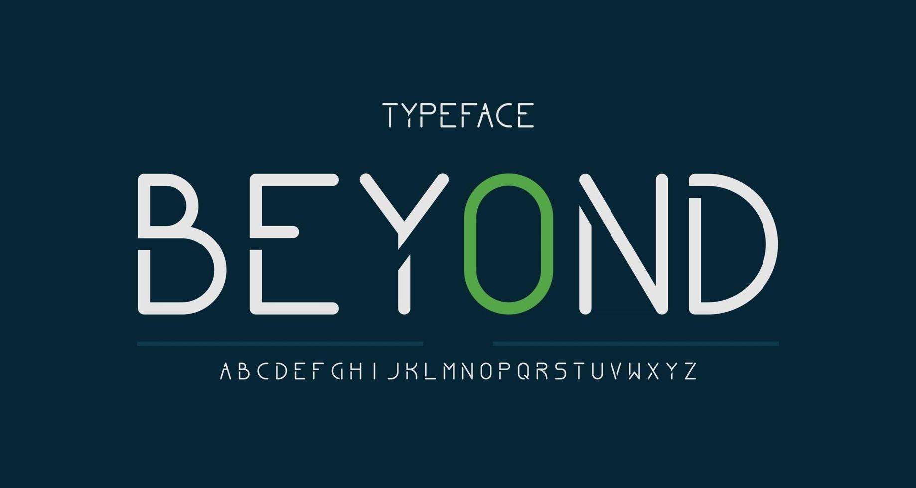 Elegant modern alphabet sans serif font vector