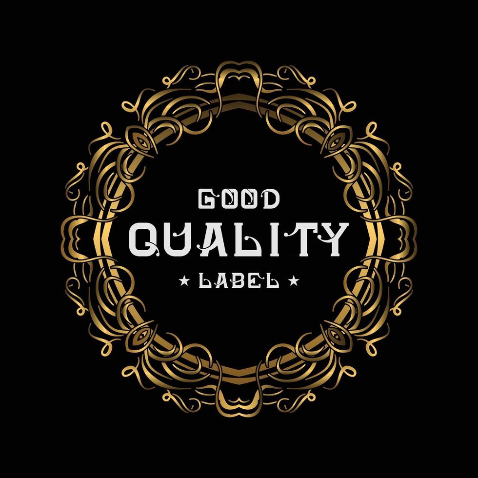 Golden Frame Luxury with Decorative Ornament vector