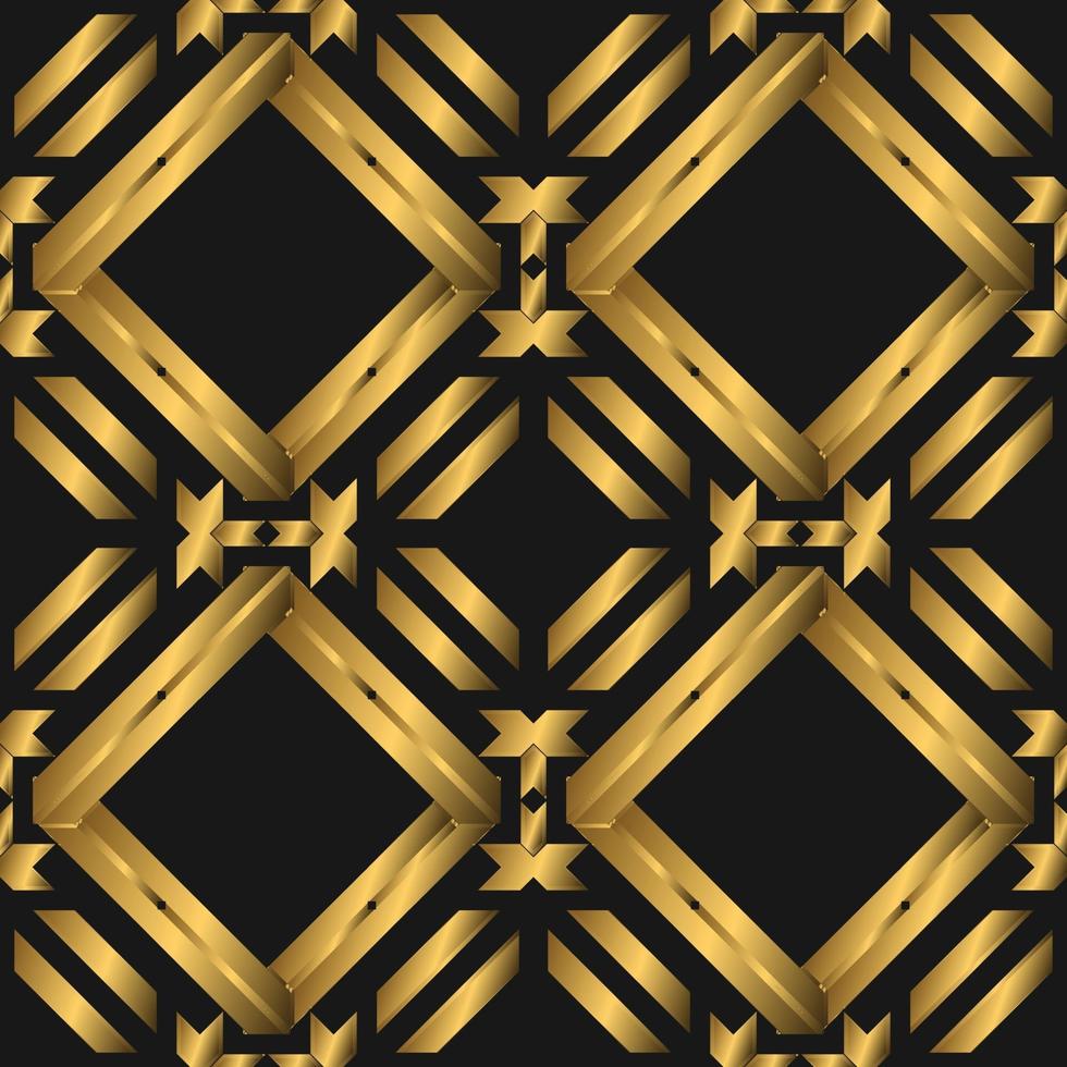 Golden Luxurious Seamless Pattern vector