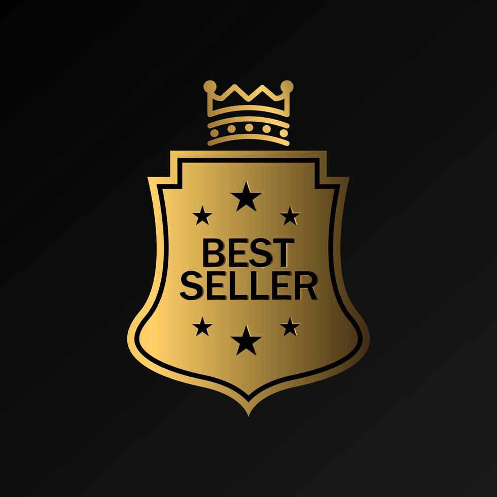 ilustración de la insignia del mejor vendedor vector