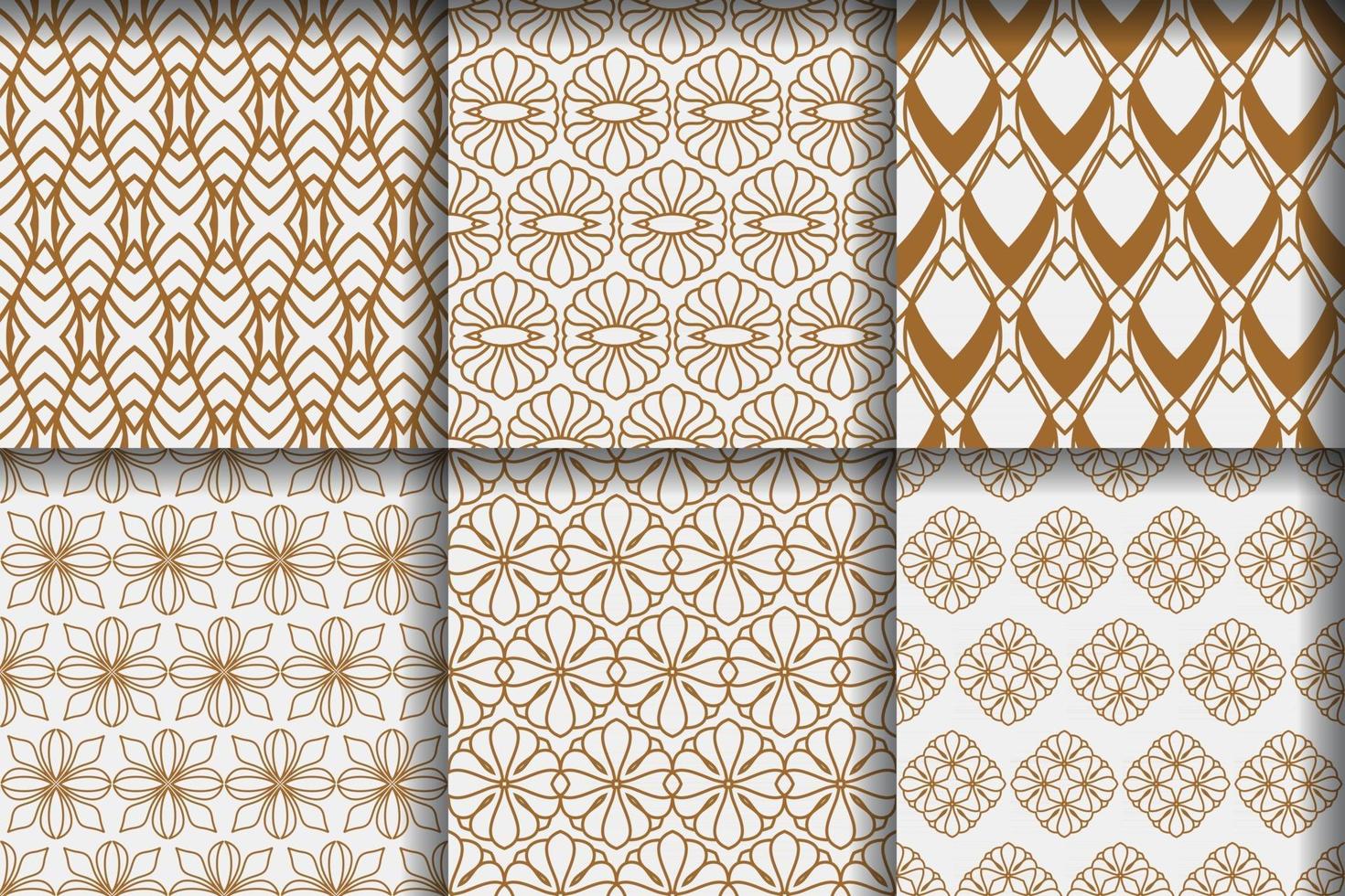 Set of Luxurious Seamless Pattern with Ornament vector