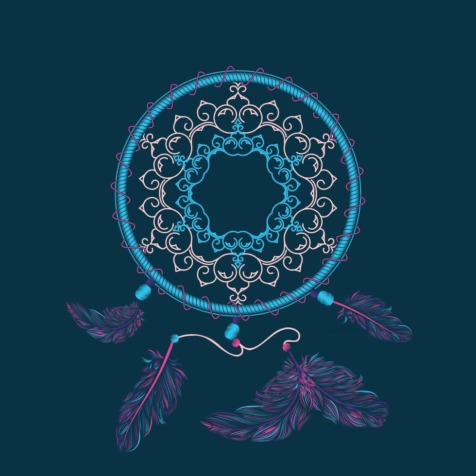 Boho Dream Catcher Illustration vector