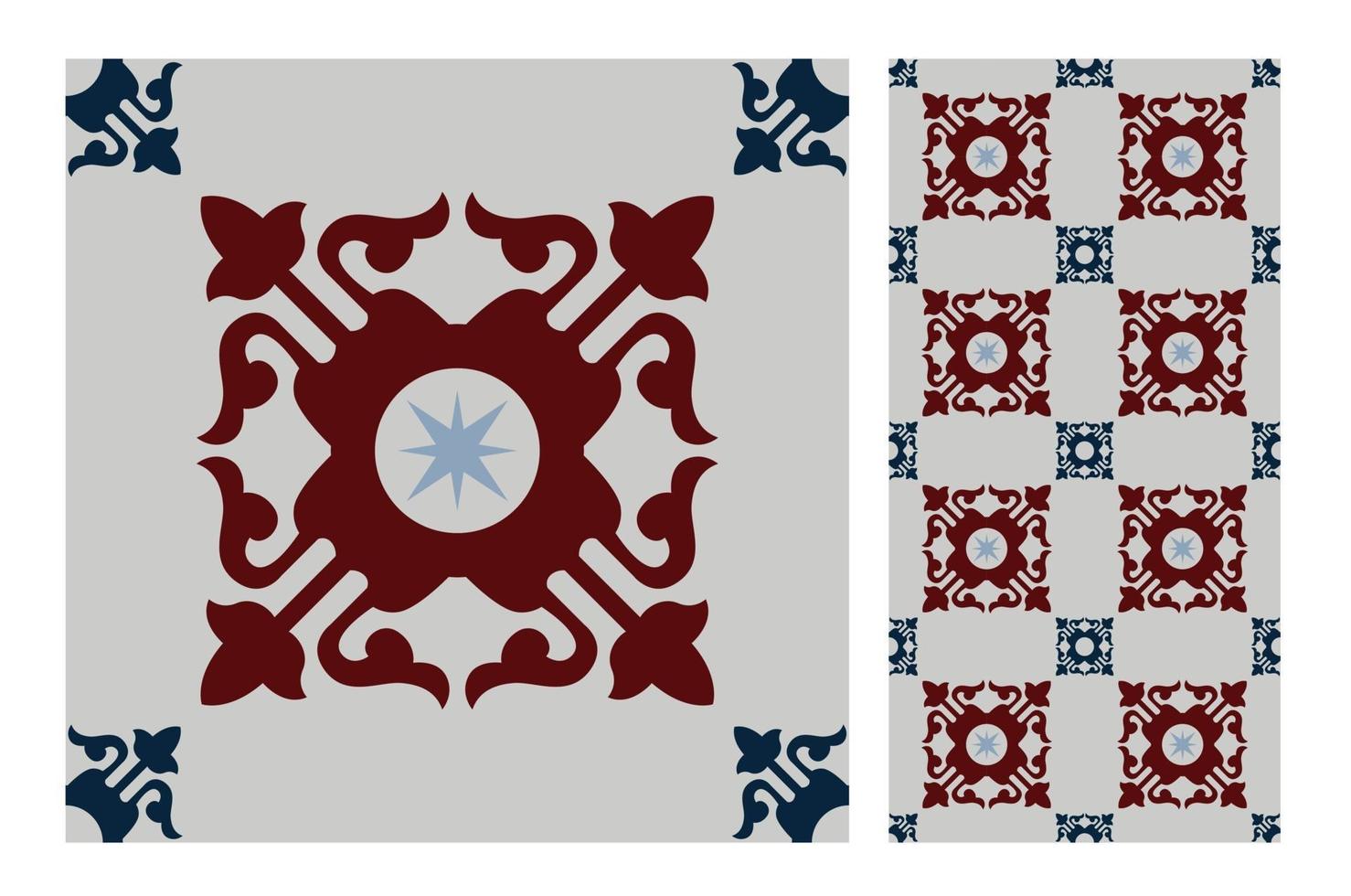 patrones de azulejos vintage antiguo diseño sin costuras vector