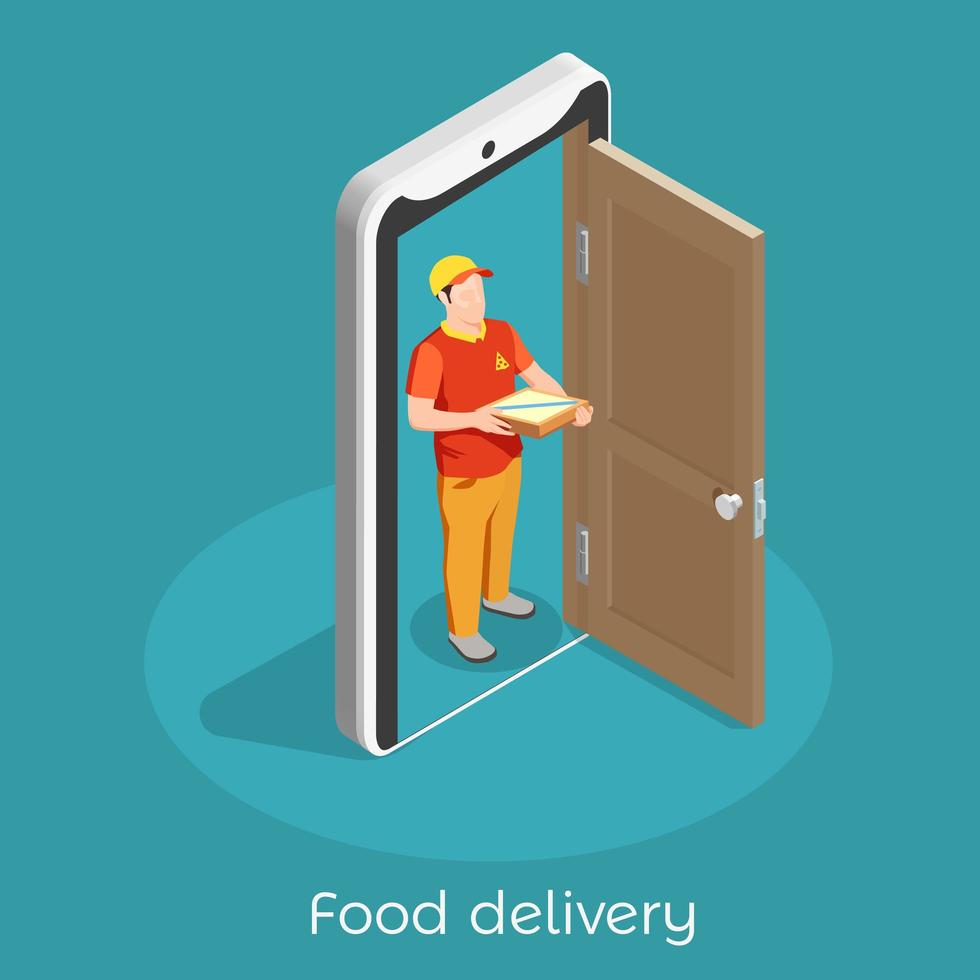 Smart Delivery Conceptual Background Vector Illustration