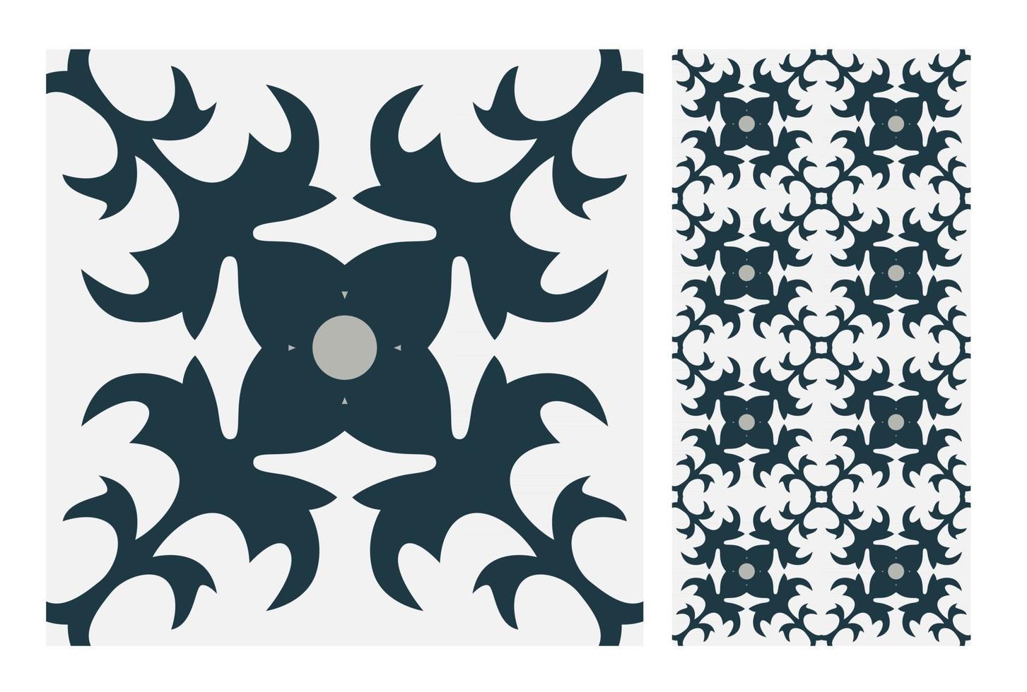 vintage tiles patterns antique seamless vector