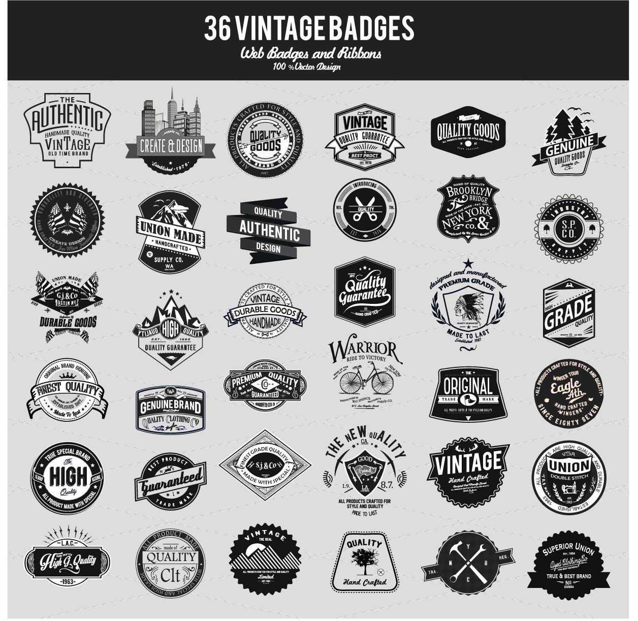 Vintage Badges Labels design 2415441 Vector Art at Vecteezy