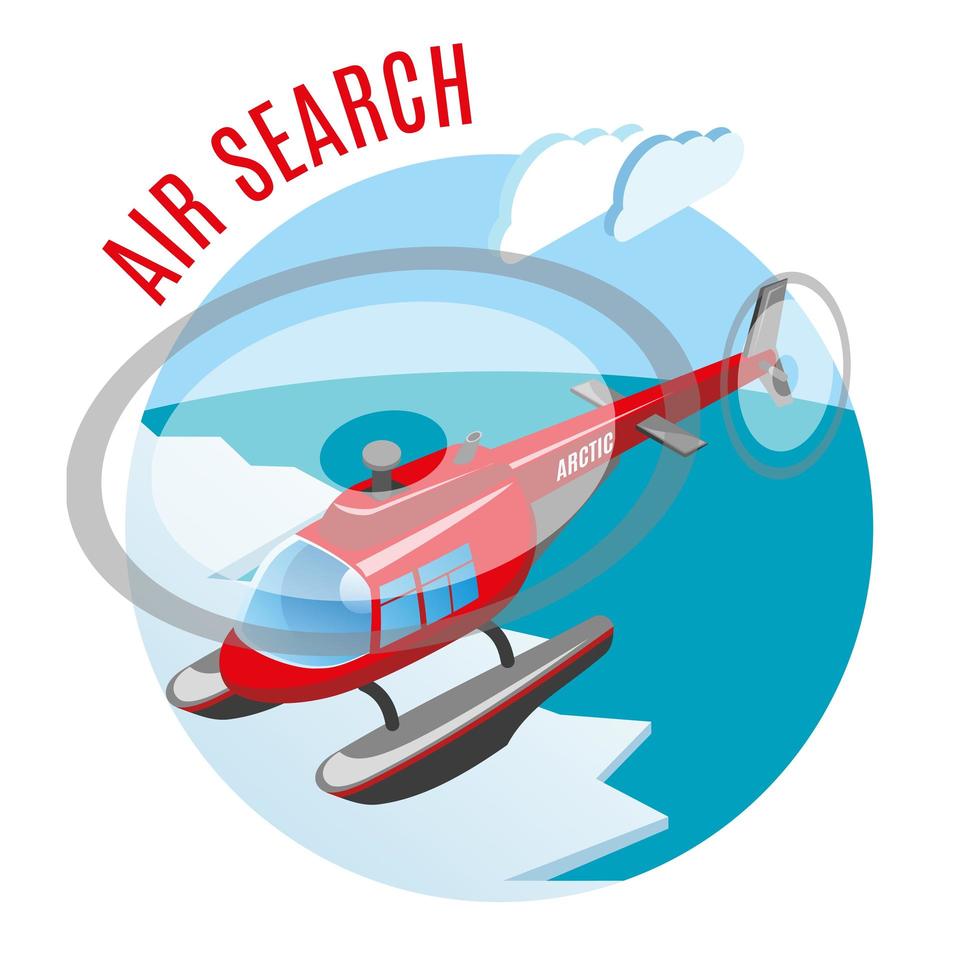 Search From Air Isometric Composition Vector Illustration