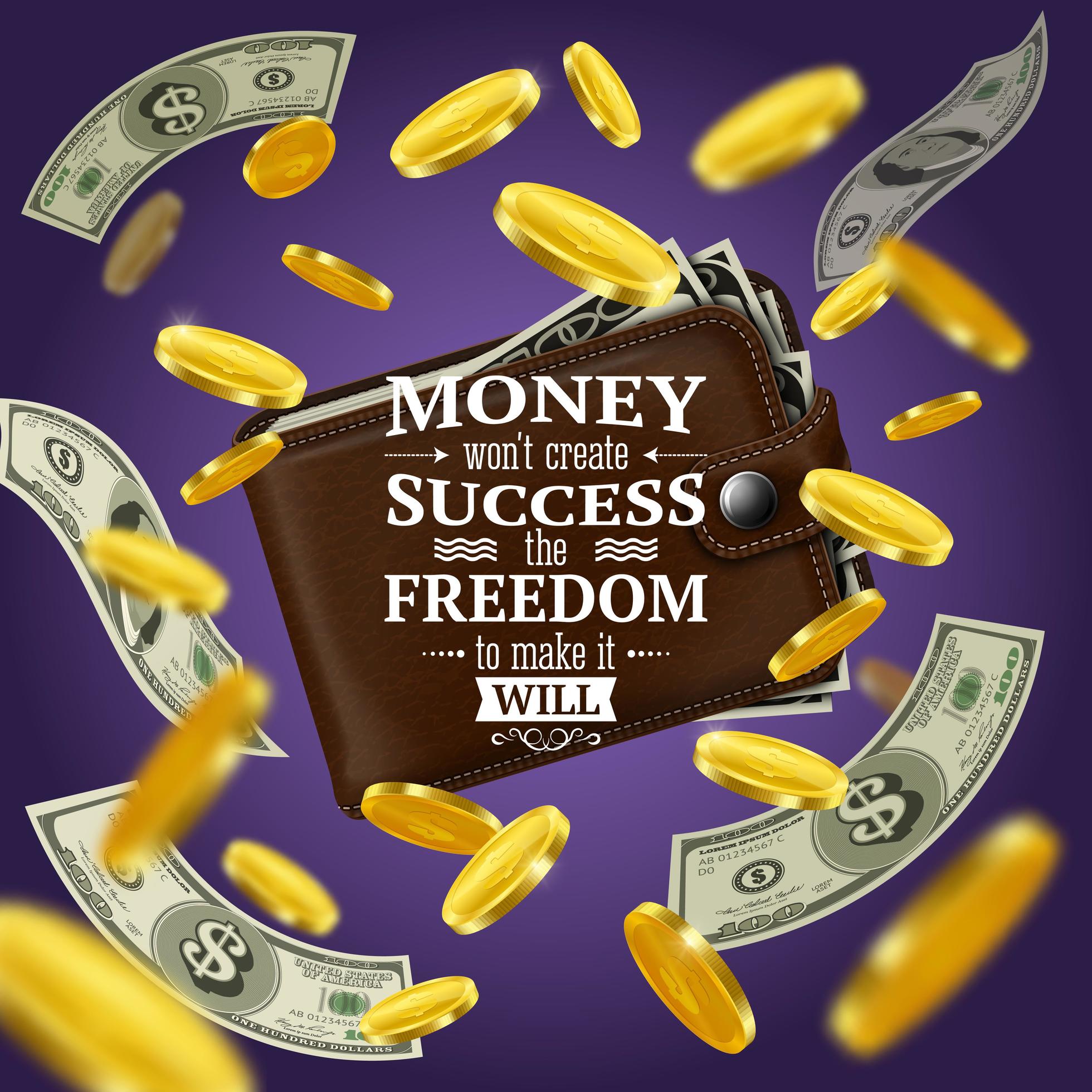 Money And Success Quotes Vector Illustration 2415618 Vector Art at Vecteezy