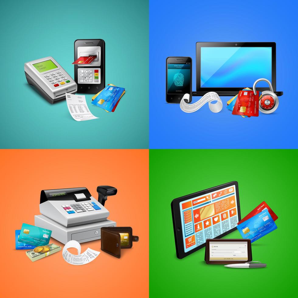 Payment Realistic Design Concept Vector Illustration