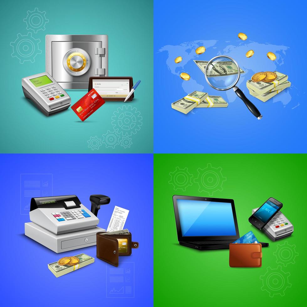 Payment Methods Realistic Design Concept Vector Illustration